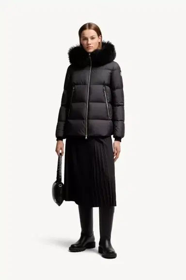 Moncler Laichefur Shearling-trimmed Short Down Jacket | Thumbnail 3 Moncler Laichefur Shearling-trimmed Short Down Jacket | Thumbnail 3