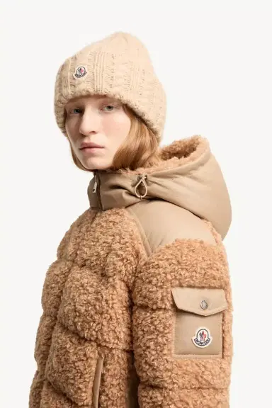 Moncler Alpestre Hooded Teddy Short Down Jacket | Thumbnail 4 Moncler Alpestre Hooded Teddy Short Down Jacket | Thumbnail 4