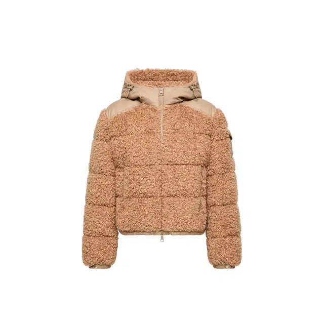 Moncler Alpestre Hooded Teddy Short Down Jacket