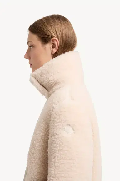 Moncler Glorieux Hooded Teddy Short Down Jacket | Thumbnail 4 Moncler Glorieux Hooded Teddy Short Down Jacket | Thumbnail 4