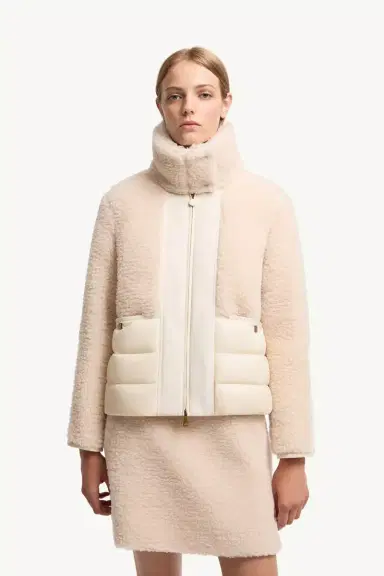 Moncler Glorieux Hooded Teddy Short Down Jacket | Thumbnail 5 Moncler Glorieux Hooded Teddy Short Down Jacket | Thumbnail 5