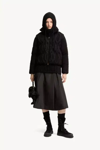 Moncler Nitidule Bouclé Short Down Jacket | Thumbnail 3 Moncler Nitidule Bouclé Short Down Jacket | Thumbnail 3