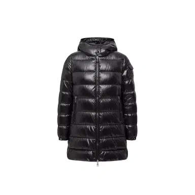 Moncler Courcelles Hooded Mid-length Down Jacket | Thumbnail 1 Moncler Courcelles Hooded Mid-length Down Jacket | Thumbnail 1