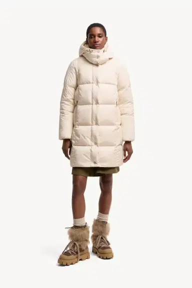 Moncler Litte Square-quilted Hooded Long Down Jacket | Thumbnail 5 Moncler Litte Square-quilted Hooded Long Down Jacket | Thumbnail 5