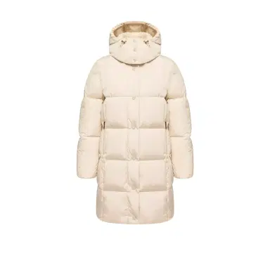 Moncler Litte Square-quilted Hooded Long Down Jacket | Thumbnail 1 Moncler Litte Square-quilted Hooded Long Down Jacket | Thumbnail 1