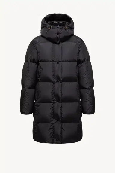 Moncler Litte Square-quilted Hooded Long Down Jacket | Thumbnail 2 Moncler Litte Square-quilted Hooded Long Down Jacket | Thumbnail 2