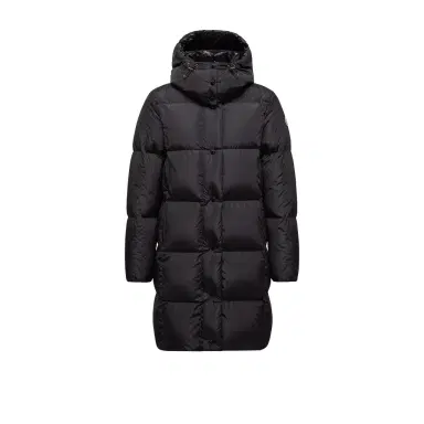 Moncler Litte Square-quilted Hooded Long Down Jacket | Thumbnail 1 Moncler Litte Square-quilted Hooded Long Down Jacket | Thumbnail 1