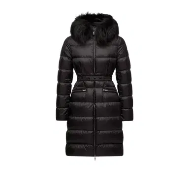 Moncler Boedic Hooded Shearling-trimmed Long Down Jacket | Thumbnail 1 Moncler Boedic Hooded Shearling-trimmed Long Down Jacket | Thumbnail 1