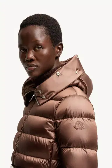 Moncler Leersies Shearling Trimmed Hooded Long Down Coat | Thumbnail 4 Moncler Leersies Shearling Trimmed Hooded Long Down Coat | Thumbnail 4
