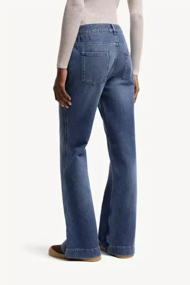 Moncler Wide Leg Denim Jeans | Thumbnail 6 Moncler Wide Leg Denim Jeans | Thumbnail 6