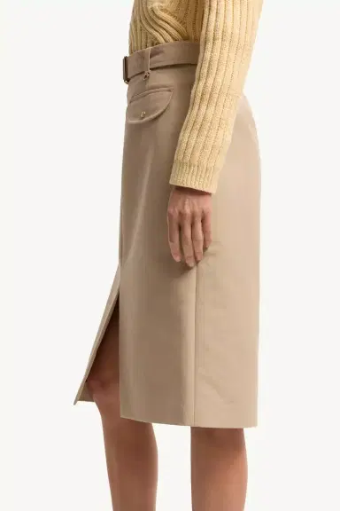 Moncler Belted Knee-length Cotton Skirt | Thumbnail 4 Moncler Belted Knee-length Cotton Skirt | Thumbnail 4