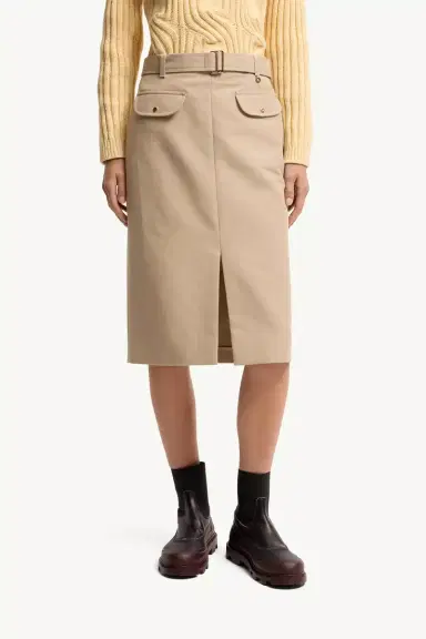 Moncler Belted Knee-length Cotton Skirt | Thumbnail 5 Moncler Belted Knee-length Cotton Skirt | Thumbnail 5