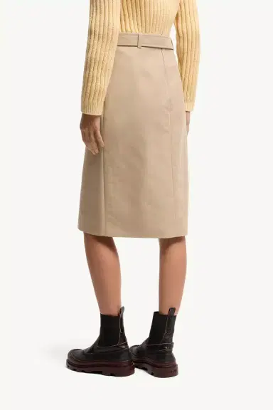 Moncler Belted Knee-length Cotton Skirt | Thumbnail 6 Moncler Belted Knee-length Cotton Skirt | Thumbnail 6
