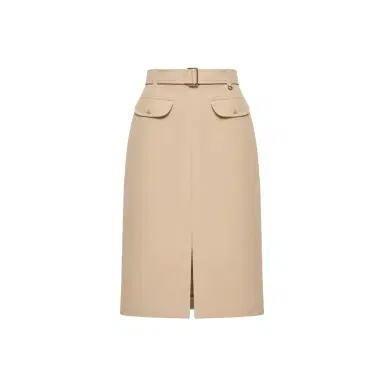 Moncler Belted Knee-length Cotton Skirt | Thumbnail 1 Moncler Belted Knee-length Cotton Skirt | Thumbnail 1