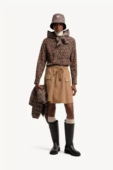 Moncler Cotton Blend A-line Mini Skirt | Thumbnail 3 Moncler Cotton Blend A-line Mini Skirt | Thumbnail 3