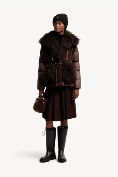 Moncler Wool Gabardine Midi Skirt | Thumbnail 3 Moncler Wool Gabardine Midi Skirt | Thumbnail 3