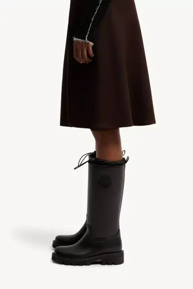 Moncler Wool Gabardine Midi Skirt | Thumbnail 4 Moncler Wool Gabardine Midi Skirt | Thumbnail 4