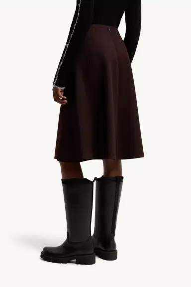 Moncler Wool Gabardine Midi Skirt | Thumbnail 6 Moncler Wool Gabardine Midi Skirt | Thumbnail 6