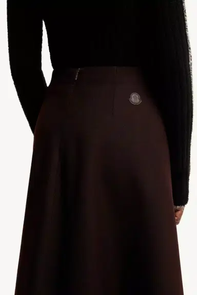 Moncler Wool Gabardine Midi Skirt | Thumbnail 7 Moncler Wool Gabardine Midi Skirt | Thumbnail 7