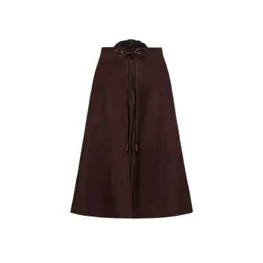 Moncler Wool Gabardine Midi Skirt | Thumbnail 1 Moncler Wool Gabardine Midi Skirt | Thumbnail 1