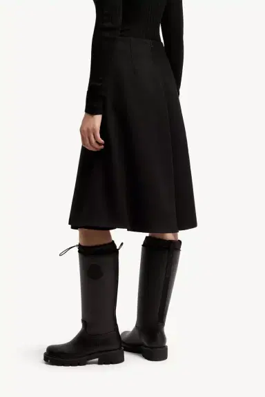 Moncler Wool Gabardine Midi Skirt | Thumbnail 6 Moncler Wool Gabardine Midi Skirt | Thumbnail 6