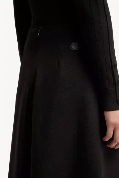 Moncler Wool Gabardine Midi Skirt | Thumbnail 7 Moncler Wool Gabardine Midi Skirt | Thumbnail 7