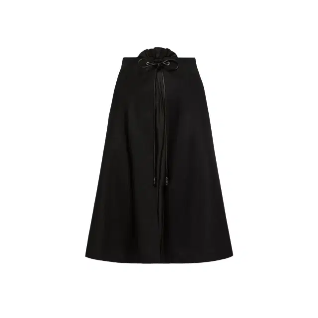 Wool Gabardine Midi Skirt