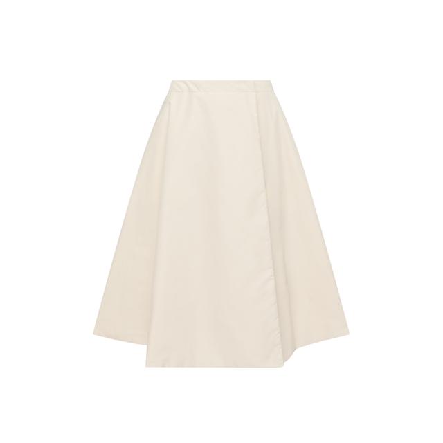 Padded Taffeta Midi Skirt