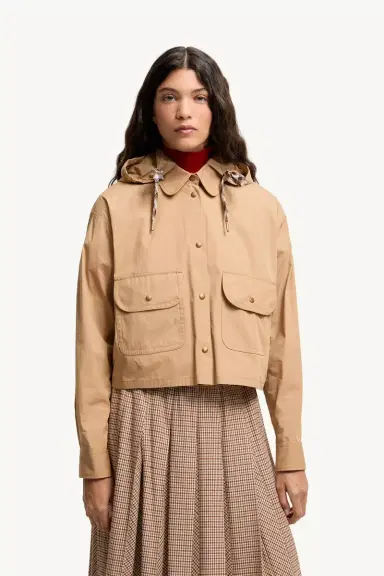 Moncler Cotton Blend Hooded Shirt Jacket | Thumbnail 5 Moncler Cotton Blend Hooded Shirt Jacket | Thumbnail 5