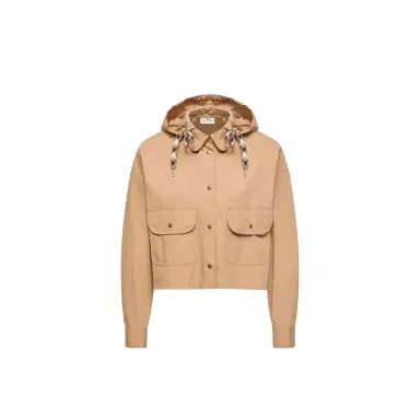 Moncler Cotton Blend Hooded Shirt Jacket | Thumbnail 1 Moncler Cotton Blend Hooded Shirt Jacket | Thumbnail 1