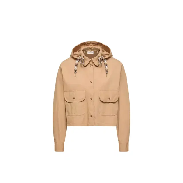 Moncler Cotton Blend Hooded Shirt Jacket