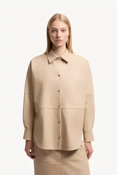 Moncler Leather Long Sleeve Shirt | Thumbnail 5 Moncler Leather Long Sleeve Shirt | Thumbnail 5