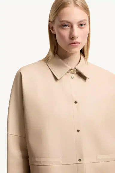 Moncler Leather Long Sleeve Shirt | Thumbnail 7 Moncler Leather Long Sleeve Shirt | Thumbnail 7