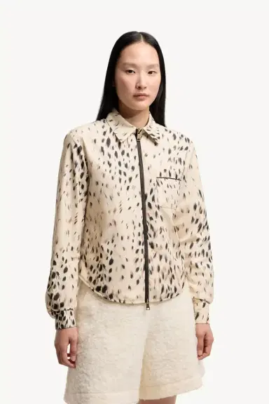 Moncler Animalier Print Zip-up Shirt | Thumbnail 5 Moncler Animalier Print Zip-up Shirt | Thumbnail 5