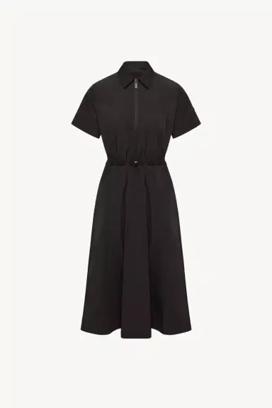 Moncler Pleated Mid-length Shirt Dress | Thumbnail 2 Moncler Pleated Mid-length Shirt Dress | Thumbnail 2