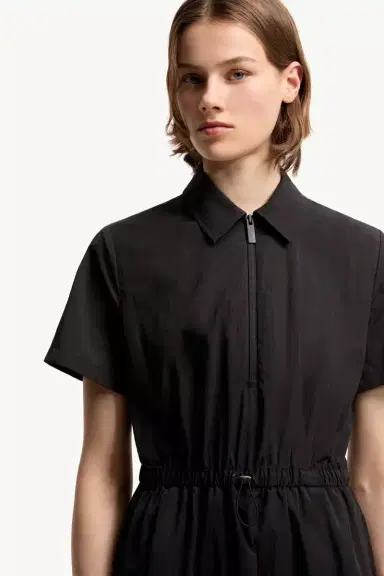 Moncler Pleated Mid-length Shirt Dress | Thumbnail 7 Moncler Pleated Mid-length Shirt Dress | Thumbnail 7