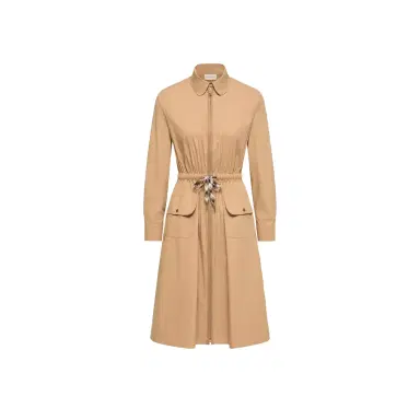 Moncler Cotton Blend Knee-length Dress | Thumbnail 1 Moncler Cotton Blend Knee-length Dress | Thumbnail 1