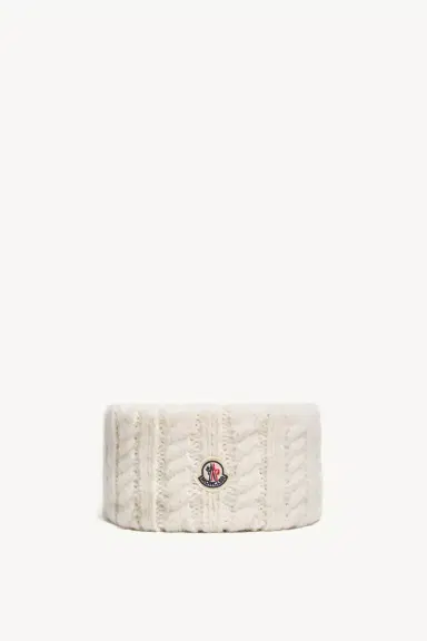 Moncler Cable Knit Alpaca Blend Headband | Thumbnail 2 Moncler Cable Knit Alpaca Blend Headband | Thumbnail 2