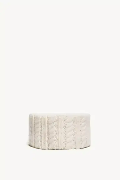 Moncler Cable Knit Alpaca Blend Headband | Thumbnail 5 Moncler Cable Knit Alpaca Blend Headband | Thumbnail 5