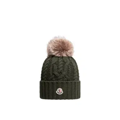 Moncler Wool & Cashmere Blend Beanie With Pom Pom | Thumbnail 1 Moncler Wool & Cashmere Blend Beanie With Pom Pom | Thumbnail 1