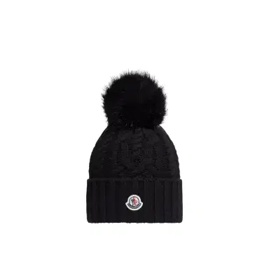 Moncler Wool & Cashmere Blend Beanie With Pom Pom | Thumbnail 1 Moncler Wool & Cashmere Blend Beanie With Pom Pom | Thumbnail 1