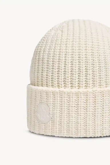 Moncler Wool & Cashmere Blend Beanie | Thumbnail 4 Moncler Wool & Cashmere Blend Beanie | Thumbnail 4
