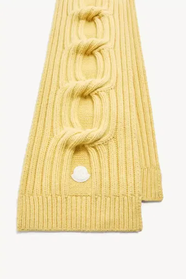 Moncler Chain Knit Wool & Cashmere Scarf | Thumbnail 4