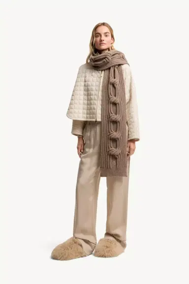 Moncler Chain Knit Wool & Cashmere Scarf | Thumbnail 3 Moncler Chain Knit Wool & Cashmere Scarf | Thumbnail 3