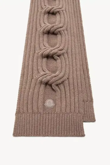 Moncler Chain Knit Wool & Cashmere Scarf | Thumbnail 4 Moncler Chain Knit Wool & Cashmere Scarf | Thumbnail 4
