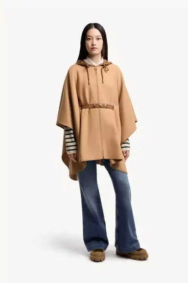 Moncler Padded Wool Blend Cape | Thumbnail 5