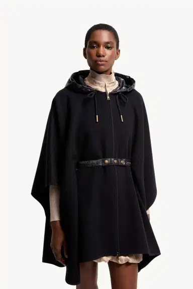Moncler Padded Wool Blend Cape | Thumbnail 5