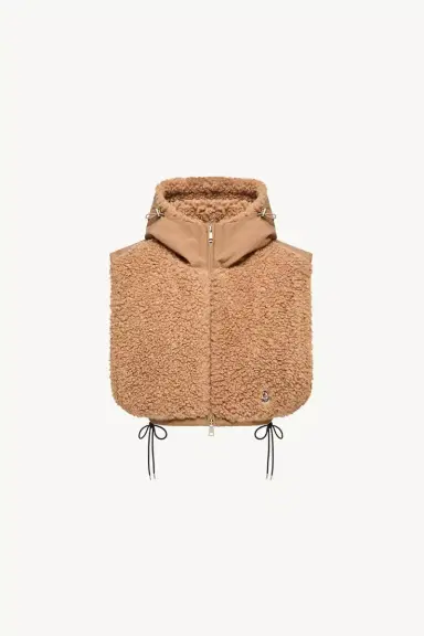 Moncler Teddy Fleece Hooded Padded Bib | Thumbnail 2 Moncler Teddy Fleece Hooded Padded Bib | Thumbnail 2