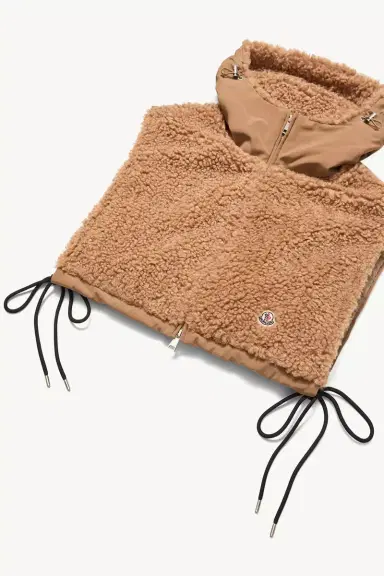 Moncler Teddy Fleece Hooded Padded Bib | Thumbnail 4 Moncler Teddy Fleece Hooded Padded Bib | Thumbnail 4
