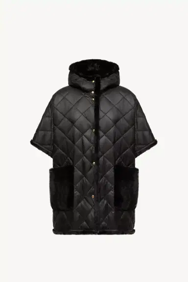 Moncler Reversible Hooded Cape | Thumbnail 2 Moncler Reversible Hooded Cape | Thumbnail 2